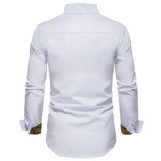 Men's Shirt Color Matching Long Sleeve Clothing