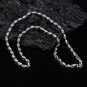 S925 Sterling Silver Fine 6mm Skull Necklace