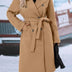Lapel Double-breasted Trench Coat With Belt Winter Fashion Solid Color Long Jacket Outwear Women Clothing Douson Odeh
