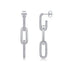 Chain Luxury Fashion Diamond Earrings Stud Set With Mosan Diamond Silver Ornaments