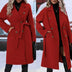 Lapel Double-breasted Trench Coat With Belt Winter Fashion Solid Color Long Jacket Outwear Women Clothing Douson Odeh