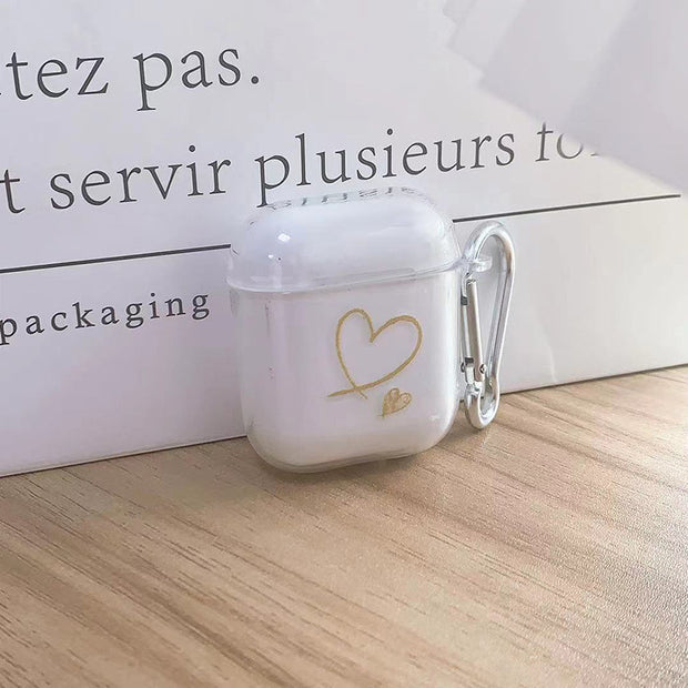 Earphone Sleeves 3 Generation Bluetooth Earbuds Case Applicable To Tpu Transparent Soft Shell Graffiti Love Heart