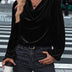 Women's Pile Collar Long Sleeve Top