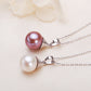 Single Silver Necklace Pearl Pendant