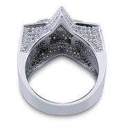 Five-pointed Star Three-dimensional Ring Slightly Inlaid With Zircon