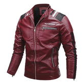 Motorcycle Leather Coat For Men Autumn And Winter New Men Douson Odeh