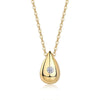 Dreamy Water Drop - A Trendy Diamond Jewelry Necklace Pendant Set With 1-carat Moissanite S925 Sterling Silver And Gold Plating