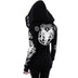 Gothic Punk Print Hoodies Sweatshirts Women Long Sleeve Douson Odeh