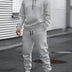 Autumn And Winter Fleece-lined Letter Print Same Color Sweatshirt And Sweatpants Suit Men