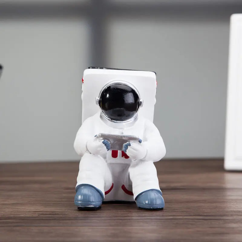 Simple Astronaut Mobile Phone Stand Student Desktop Holder Cute Spaceman Cell Phone Holder Creative Gift Small Desk Decoration Douson Odeh