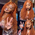 Front Lace Small Curly Orange Curly Hair Chemical Fiber Fake Head Cover