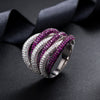 Fashionable Personality Gold Plated Copper Zircon Ring