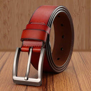 Men's Korean Style All-match Yellow Leather Trouser Belt