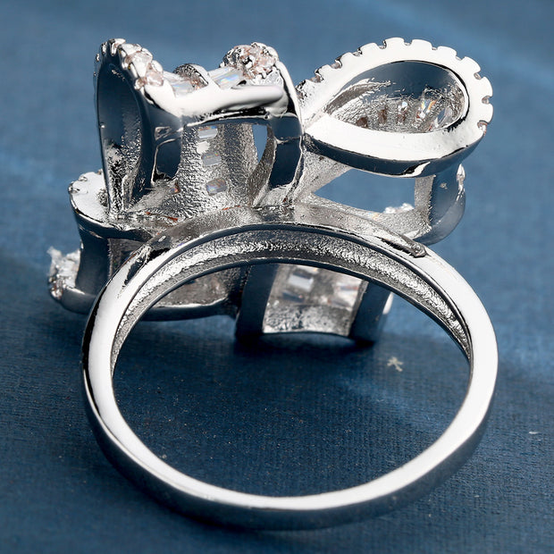 Inlaid Copper Ring Zircon European And American Fashion Ring