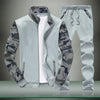 Sports Sweater Casual Stand Collar Camouflage Sleeves Men's Suit