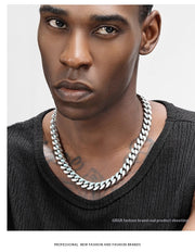 GRGR Original Genuine Three-dimensional Cutting Cuban Necklace For Men