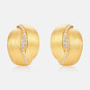 Frosted Brushed Geometric Ear Studs Women