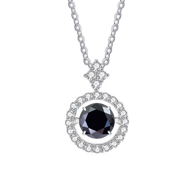 Live Hot S925 Sterling Silver Pulsatile Heart Moissanite Pendant Female Light-chasing Smart Clavicle Chain Moissanite Necklace