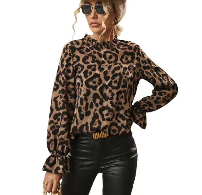 Women Sexy Leopard Print  Tops Douson Odeh