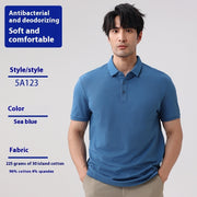 Lapel Work Clothes Short Sleeve T-shirt Men