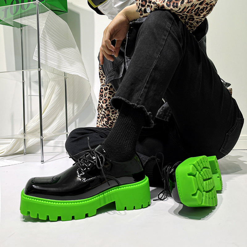 Men And Women Fashion Square Head Thick Bottom Muffin Shoes