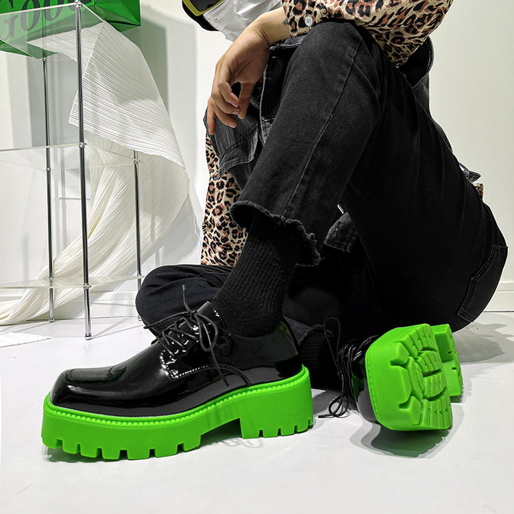 Men And Women Fashion Square Head Thick Bottom Muffin Shoes