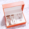 Fashion bracelet necklace ring ladies watch set