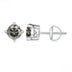 S925 Sterling Silver Green Four-claw Moissanite Stud Earrings