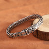 Thai Silver Antique S925 Silver Accessories Personality Seiko Men's Weaving Skull Bracelet