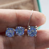 Moissanite Stud Earrings S925 Sterling Silver Stud Earrings Fashion Bull Head Four Claw Diamond Stud Earrings
