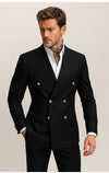 European And American Men's Suit Two-piece Double-breasted Wedding Party Singer Costume