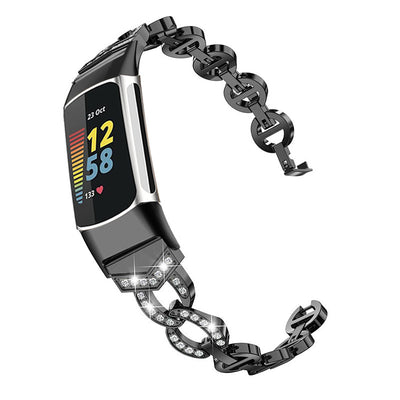 Creative All-match VO Full Diamond Metal Stainless Steel Strap