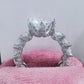 Simple Women's Diamond Copper Set Zircon Ring