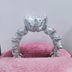 Simple Women's Diamond Copper Set Zircon Ring