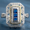Copper Inlaid Zircon Ring European And American