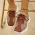Floral Print Colorblock Mesh Shoes Casual Light Lace-up Sneakers For Women Douson Odeh