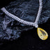 Pear-Shaped Yellow Diamond Necklace With Water Drop Zircon