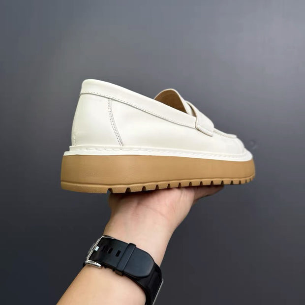 Leather One Pedal Lazy Casual Sneakers