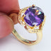 Copper Inlaid Zircon Ring