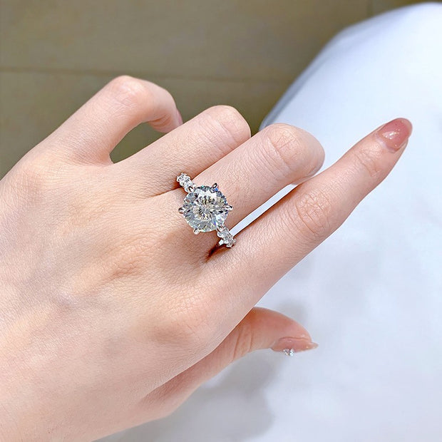 5 Karat Fireworks Cut Full Moissanite Luxury Ring