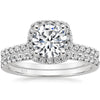 925 Inlaid 7mm Round Zircon Set Simulation Diamond Ring