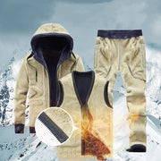 Middle-aged And Elderly Men's Fleece Thick Sports Suit