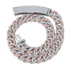 Big Box Jewelry Buckle Cuban Chain Full Zircon Hip Hop Men's Necklace