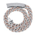 Big Box Jewelry Buckle Cuban Chain Full Zircon Hip Hop Men's Necklace