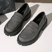 British Style Low Heel Slip-on Low Cut Loafers