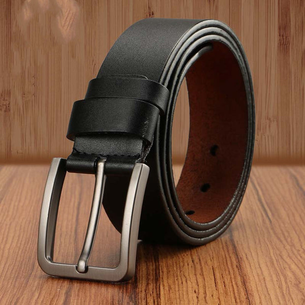 Men's Korean Style All-match Yellow Leather Trouser Belt