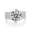 Luxury Fashion Large Diamond Ring Moissanite Silver Ring