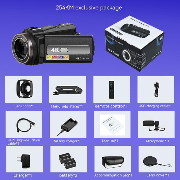 4K HD Digital Camera Handheld Shooting Digital Camera