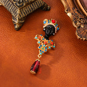 Egyptian-shaped Colored Glaze Brooch Ethnic Style Jewelry