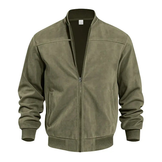 Men's Casual Plus Size Suede Zipper Men's Jacket Douson Odeh